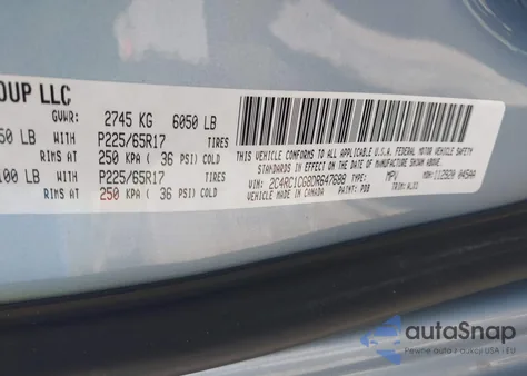 2013 Chrysler Town & Country Touring-L из США, поврежденный, VIN 2C4RC1CG8DR647688